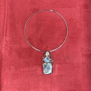 Quartz labradorite choker